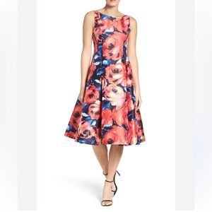 💐🩷{Adrianna Papell} Floral A Line Cocktail Dress🩷💐